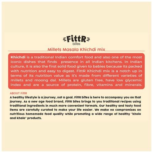 FittR Bites Millets Khichdi Mix - Ready To Cook, 200 g Box-9.webp
